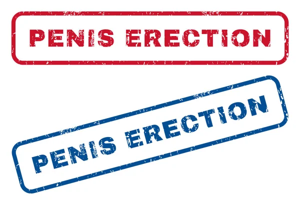 Penis Erection Rubber Stamps — Stockvector