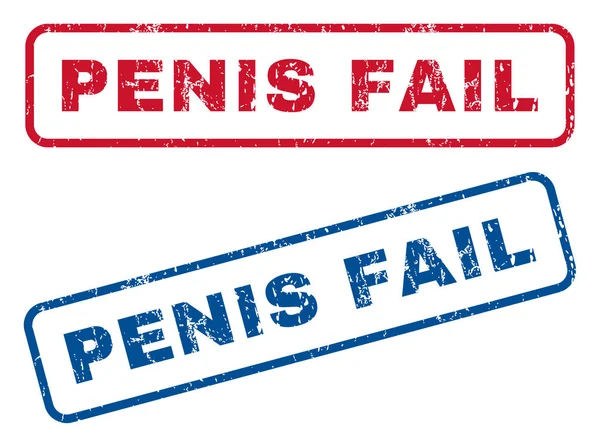Penis Fail Rubber Stamps — Stok Vektör