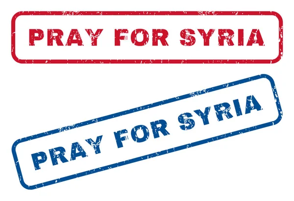 Pray For Syria Rubber Stamps — Stock Vector