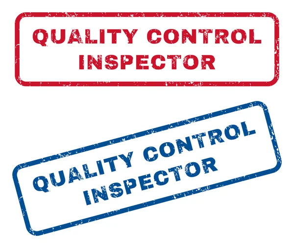 Kontrola kvality inspektor gumová razítka — Stockový vektor