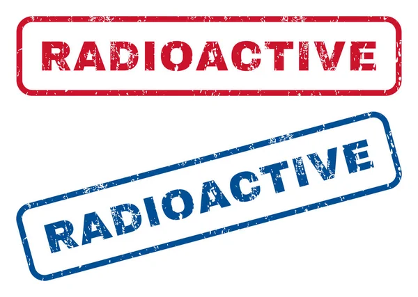 Радиоактивные каучуковые марки — стоковый вектор
