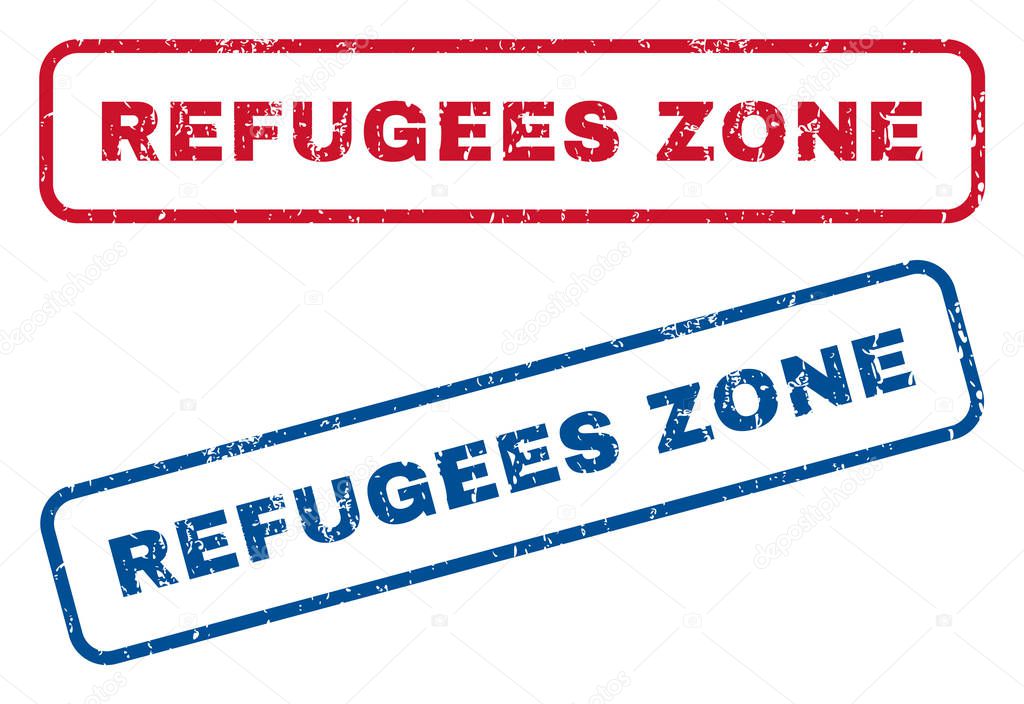 Refugees Zone Rubber Stamps