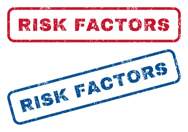 Risk Factors Rubber Stamps — Stock Vector