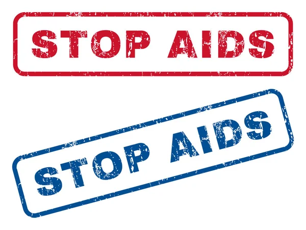 Detener SIDA Sellos de goma — Vector de stock
