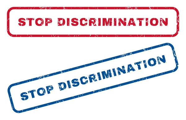 Stop Discrimination Rubber Stamps — Stock Vector