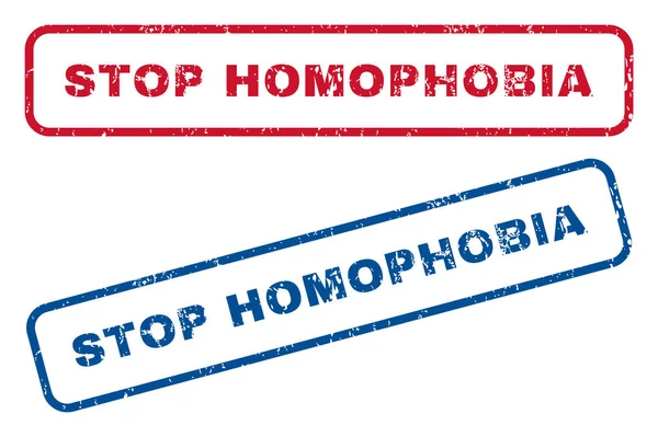 Stop Homophobia Rubber Stamps — Stock Vector