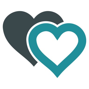 Sevgi kalpleri vektör simgesi