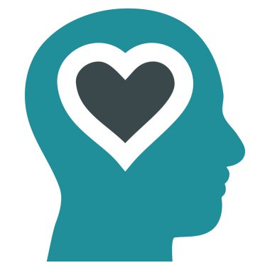 Kafa vektör simgesinde seviyorum