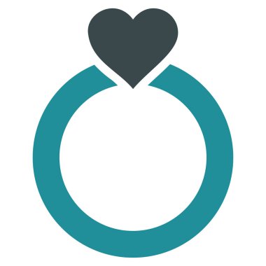 Aşk yüzük vektör simgesi