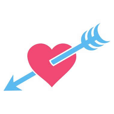 Ok kalp vektör simgesi