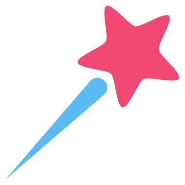 Uçan vektör yıldız simgesi