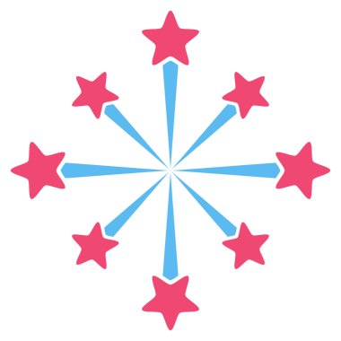 Yıldız patlaması Fireworks vektör simgesi