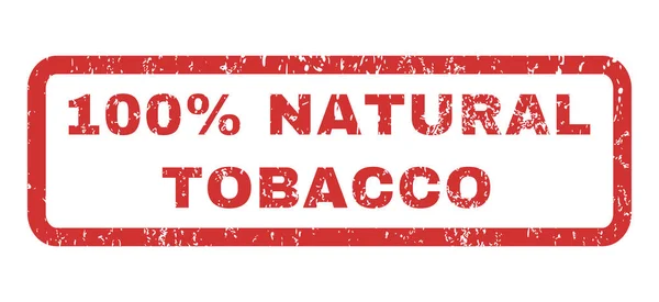 Selo de borracha 100% natural do tabaco — Vetor de Stock