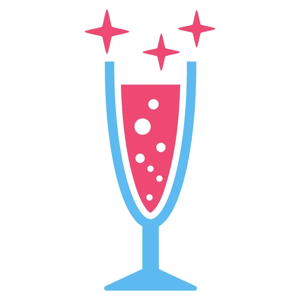 Sparkle Wine Glass Vector Icon — Stock Vector