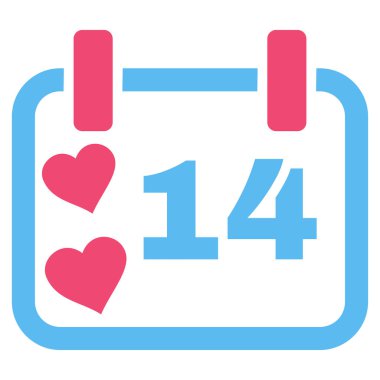 Sevgililer takvim gün vektör simgesi