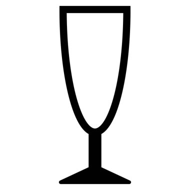 Boş şarap kadehi vektör simgesi