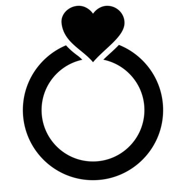 Aşk yüzük vektör simgesi