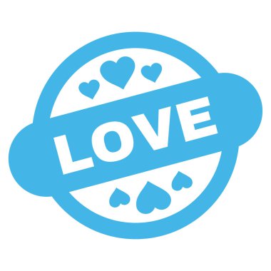 Aşk damga mühür vektör simgesi