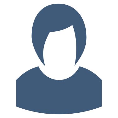 Kadın profili vektör simgesi