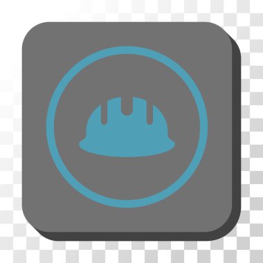 Kare vektör düğme Oluşturucu Hardhat yuvarlak