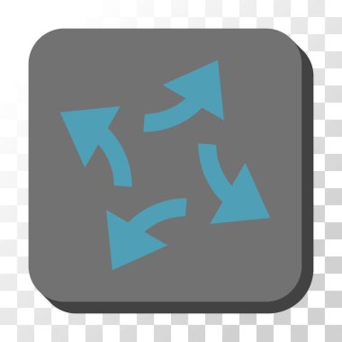 Santrifüj okları yuvarlak kare vektör düğmesi