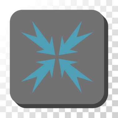 Sıkıştırma OK düğme kare vektör yuvarlak