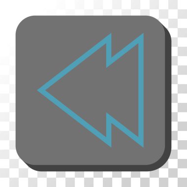 Yön sol yuvarlak kare vektör düğmesi