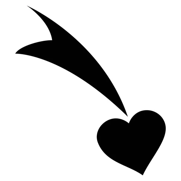 Vector del corazón cayendo icono — Vector de stock