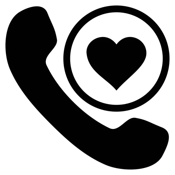 Liefde telefoongesprek Vector Icon — Stockvector