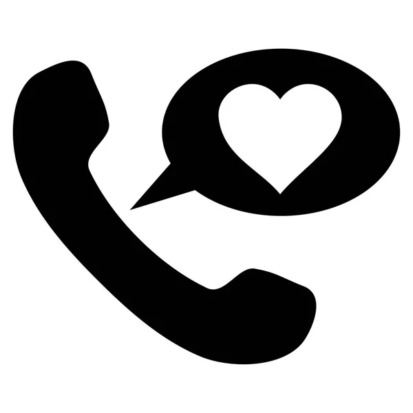 Love Phone Message Vector Icon — Stock Vector