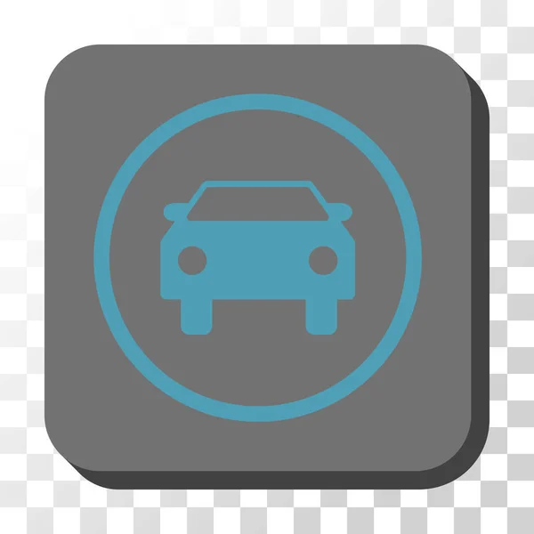 Car Rounded Square Vector Button — Stock Vector