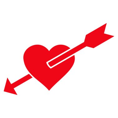 Kalp ok vektör simgesi