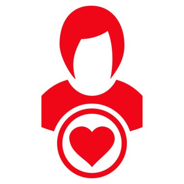 Bayan aşk vektör simgesi