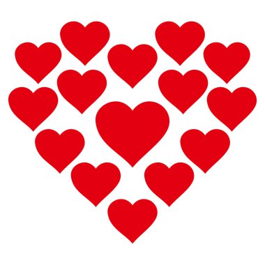 Aşk kalp şekli vektör simgesi