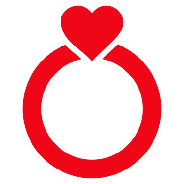 Aşk yüzük vektör simgesi