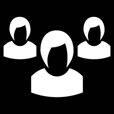 Kadın grup vektör simgesi