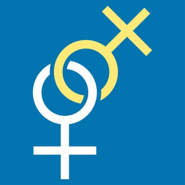 Lezbiyen aşk simge vektör simgesi