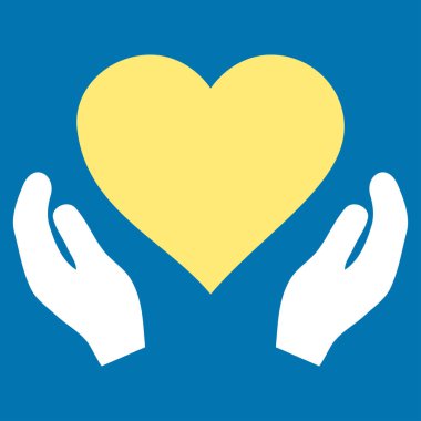 Aşk bakım el vektör simgesi