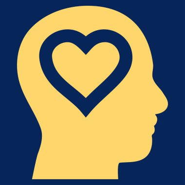 Kafa vektör simgesinde seviyorum