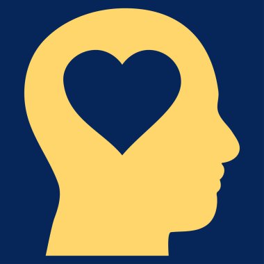 Kafa vektör simgesinde seviyorum