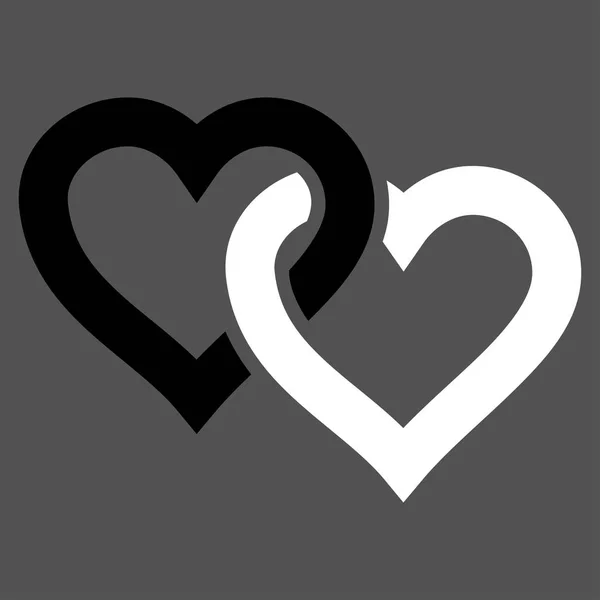 Связанная векторная икона сердца — стоковый вектор