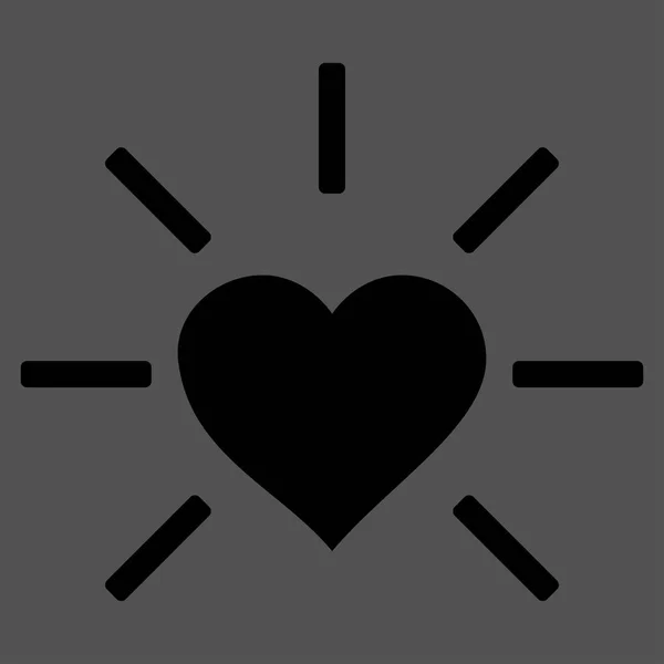 Lesklé láska srdce vektorové ikony — Stockový vektor