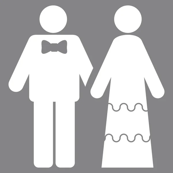 Wedding Persons Vector Icon — Stock Vector