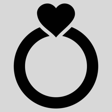 Aşk yüzük vektör simgesi