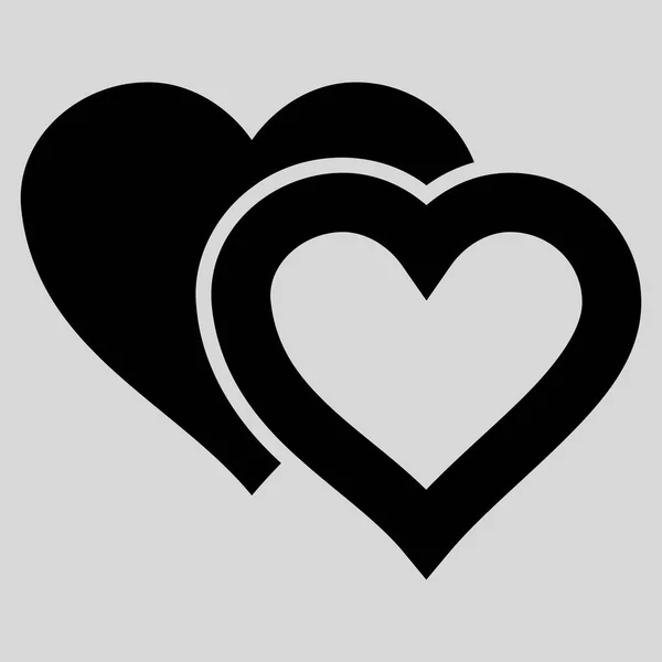 Liebe Herzen Vektorsymbol — Stockvektor