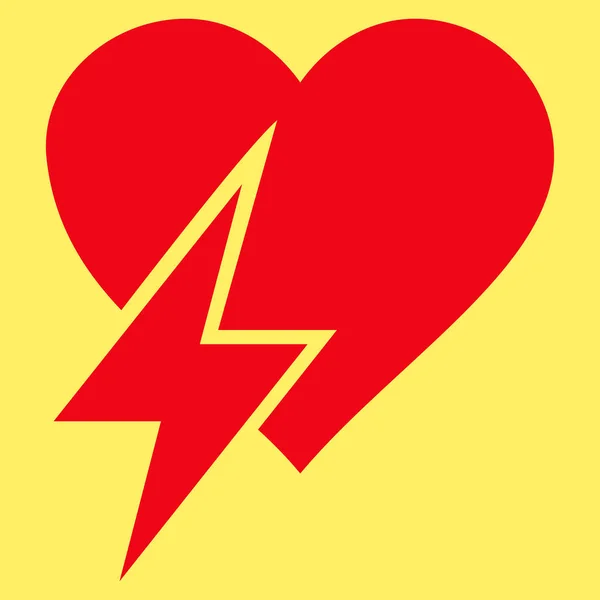 Icône vectorielle de choc cardiaque — Image vectorielle