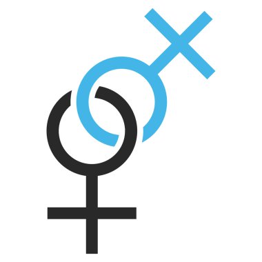 Lezbiyen aşk simge vektör simgesi