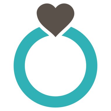 Aşk yüzük vektör simgesi