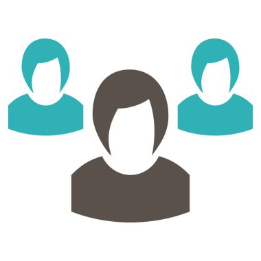 Kadın grup vektör simgesi