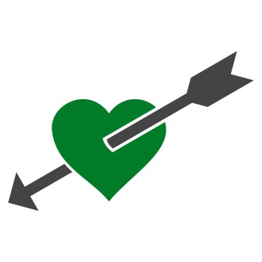 Kalp ok vektör simgesi